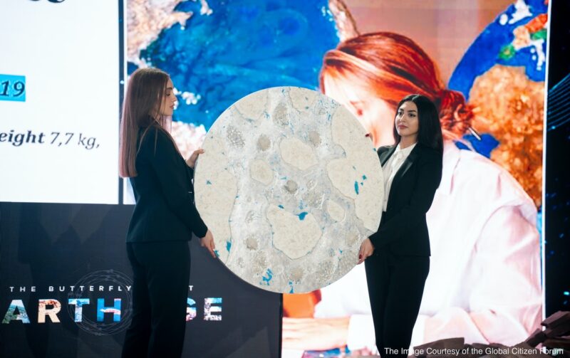 Artwork “The Vanishing Antarctica” (2019) by Eco-Artist and Philanthropist Natalia Kapchuk sells for the record $50,000 at the Global Citizen Forum Charity Auction